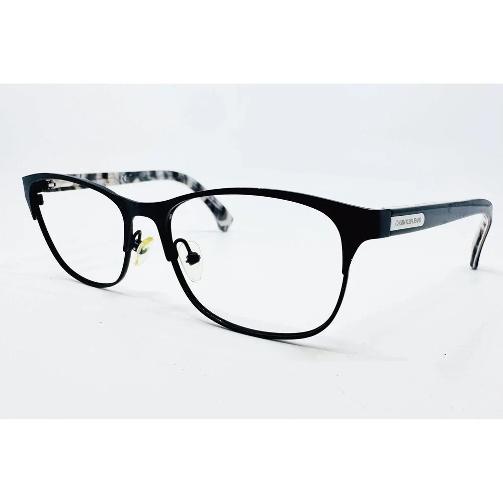 Calvin Klein Jeans Eyeglasses Women Black Marble CKJ528 001 52-15-135